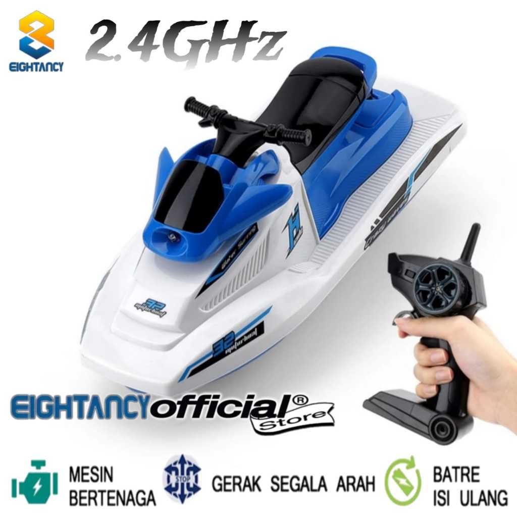 8T Rc Boat 1183 Kapal Remote Control Jetski 2.4Ghz Speed Boat Motor Super Boat Perahu remote Stylish