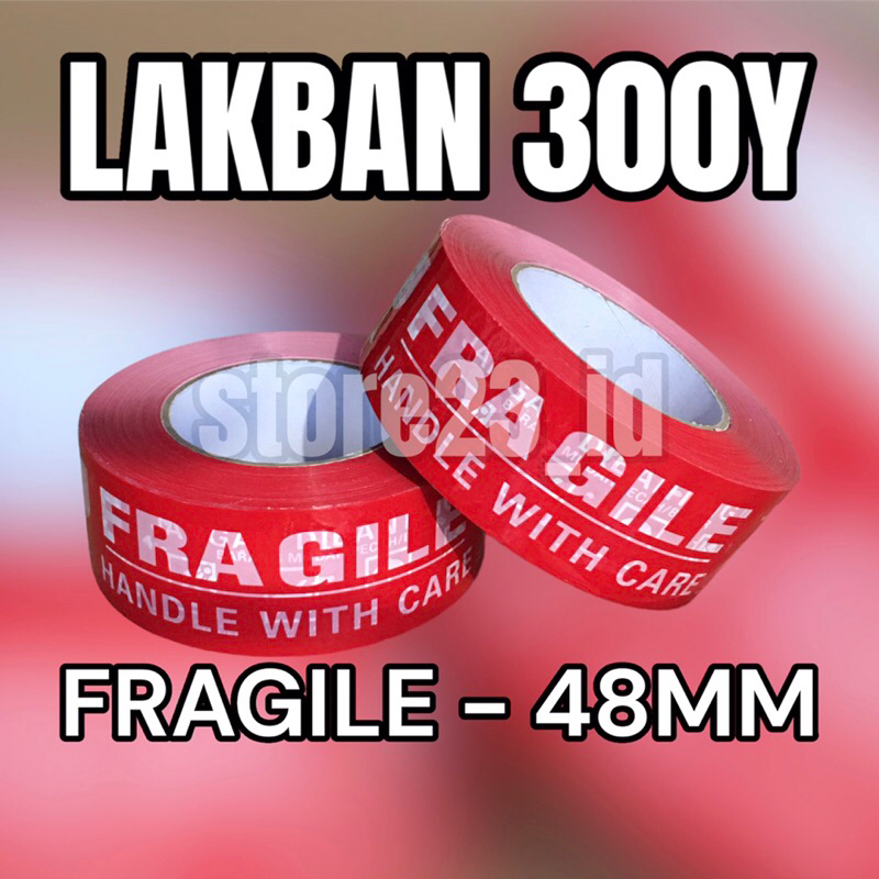 

ISOLASI FRAGILE 48MM X 300Y / LAKBAN FRAGILE 48MM X 300YARD / LAKBAN FRAGILE JUMBO 48 MM X 300 Y