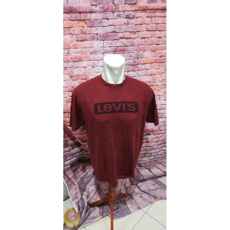 Kaos Levis Warna Maroon Second