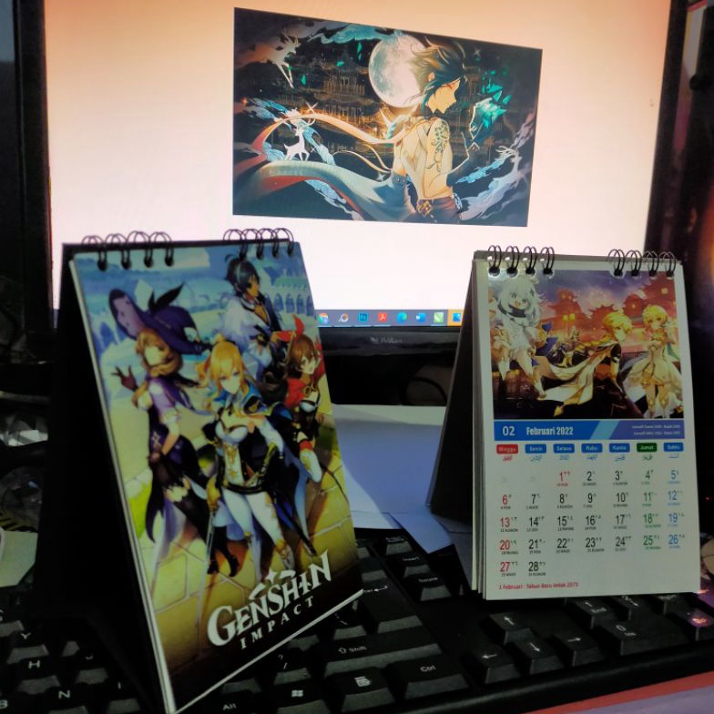 

Sale Kalender GENSHIN IMPACTkalender dudukkalender meja 224 TKT