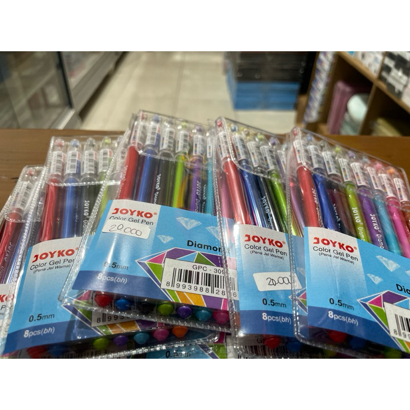 

Joyko color gel pen isi 8 pcs