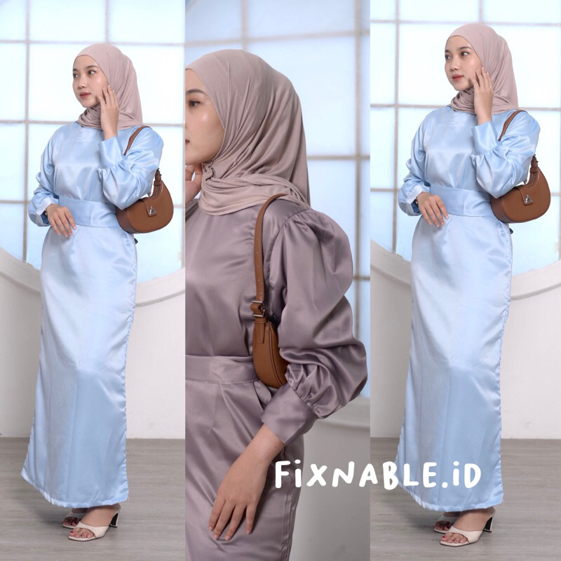 [STOK READY YA] DRESS SATIN MURAH | Dress Satin Bridesmaid | Dress Satin Wisuda | Dress Satin Kondan