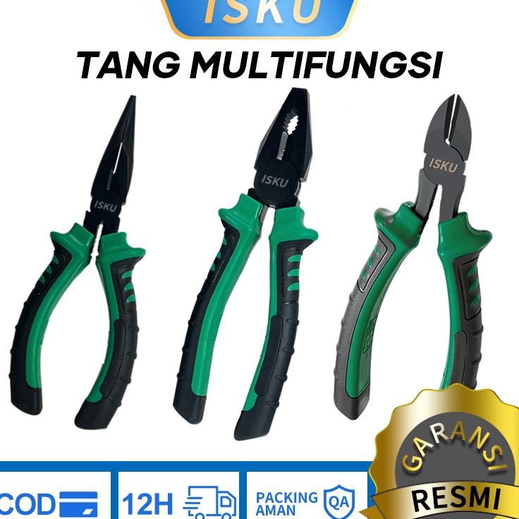 BrC ISKU Tang Kombinasi Tang Combinasi Tang Lancip 6 inch 8 inch Tang kawat Multifungsi Original
