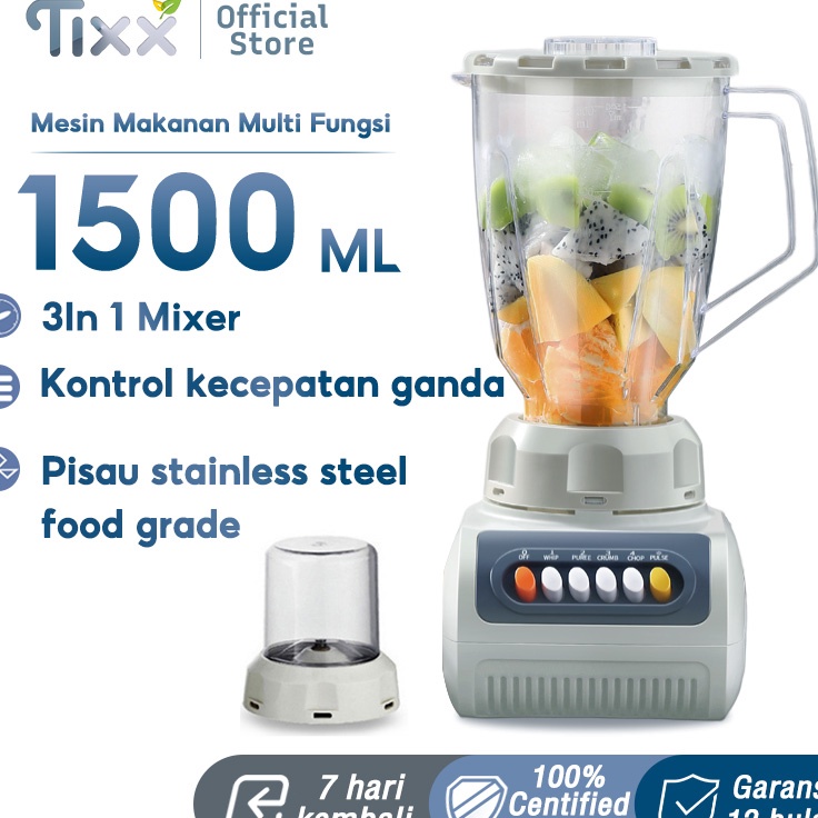 fd TIXX High Speed Blender 15L Juicer Low Watt 25W Blender Fresh Fruit Pengekstark Multifungsi Alat 