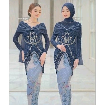 SEWA KEBAYA IVORY NAVY SUPER SUPER CANTIK | KEBAYA LAMARAN DAN WISUDA IVORY STUDIO RTW