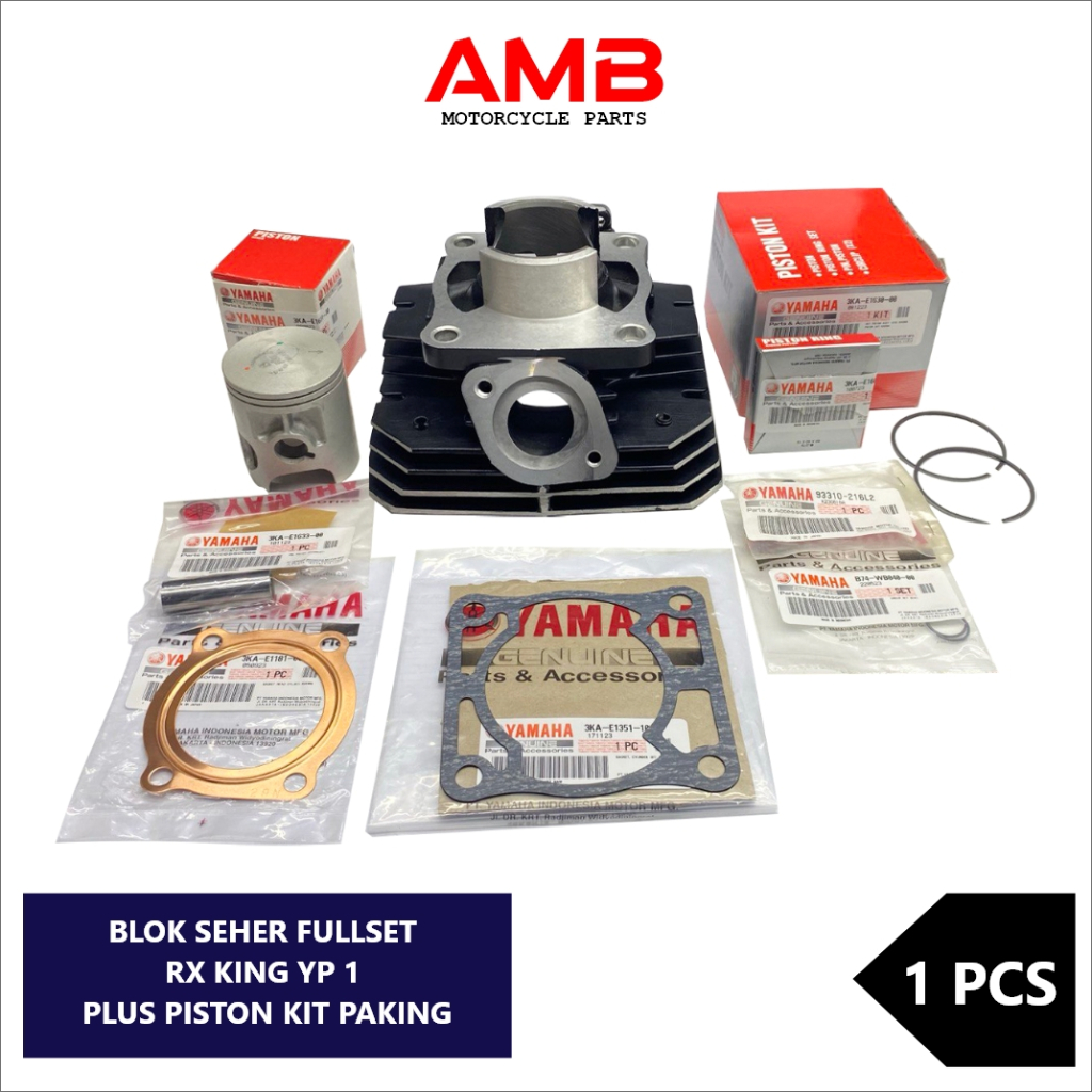 BLOK SEHER BORING FULLSET RX KING RXKING Y1 THAILAND PLUS PISTON KIT PLUS PAKING ORIGINAL YAMAHA