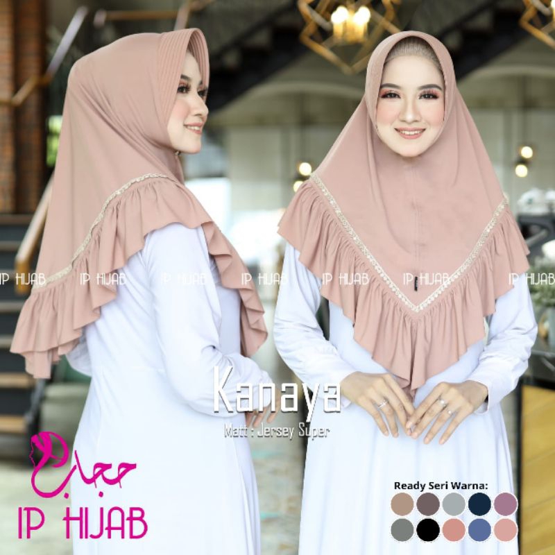 GROSIR JILBAB SYIFA - BERGO IP HIJAB MODEL KANAYA HIJAB ENAK DIPAKAI BAHAN JERSEY