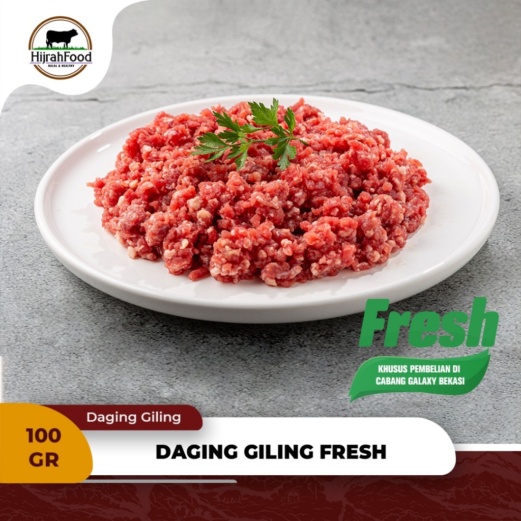 

Hijrahfood Daging Giling Sapi REGULER SEGAR | Minced Beef Ground REGULAR FRESH - 100 gram