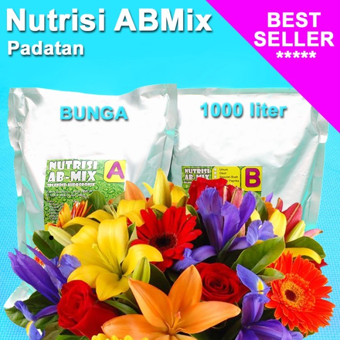Nutrisi ABMix Hidroponik Padat 1000liter Bunga AB Mix