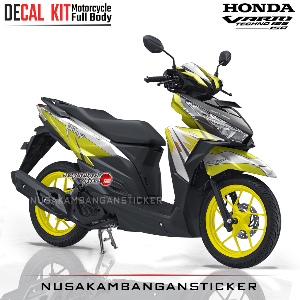 Decal Stiker All New Vario 125 -150 Click Version Kuning Sticker Full Body