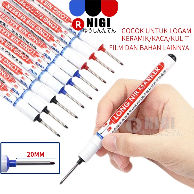 

NIGI Lubang Dalam Panjang Nib Penanda Kepala Logam Melubangi Pen Tahan Air
