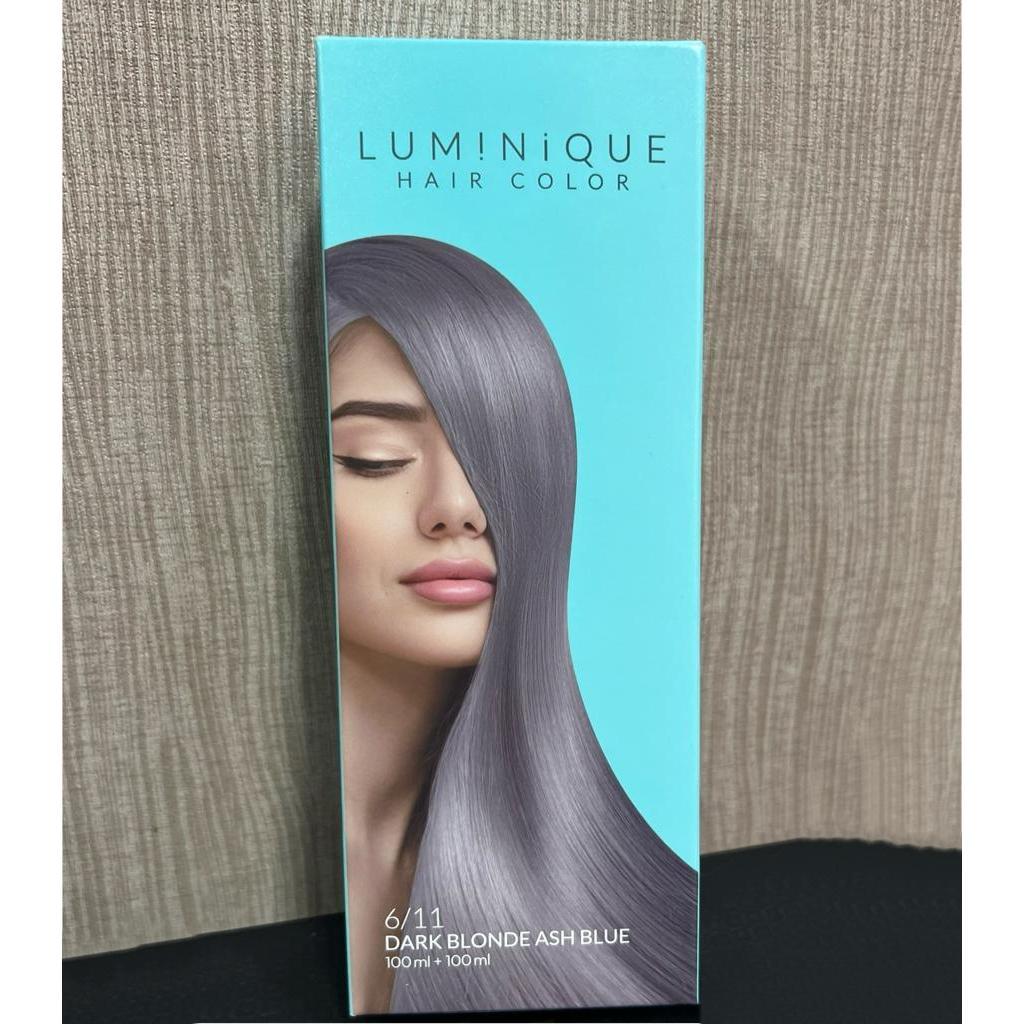 Luminique Hair Color 6/11 Dark Blonde Ash Blue-Pewarna Rambut-Cat Rambut 6/11-Dark Blonde Ash Blue 1