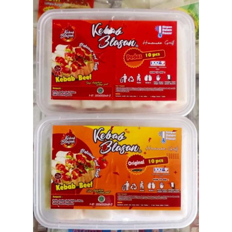 

Kebab Blasan Beef Original / Pedas isi 10 pcs