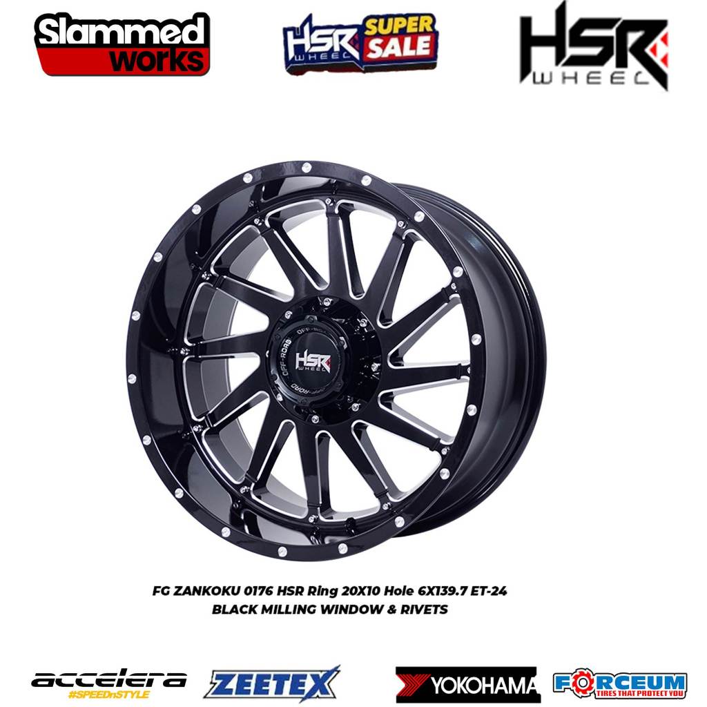 VELG MOBIL BARU RNG 20 FG ZANKOKU 0176 HSR R20X10 H6X139,7 ET-24 BMW (CB1) COCOK UNTUK Grand Fortune