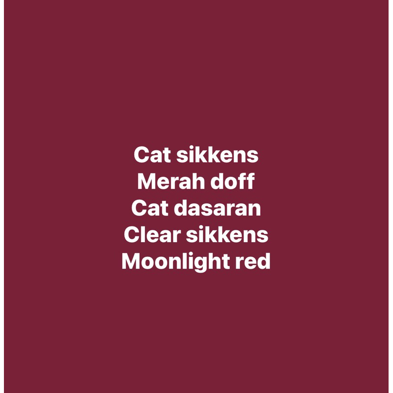Cat sikkens merah doff