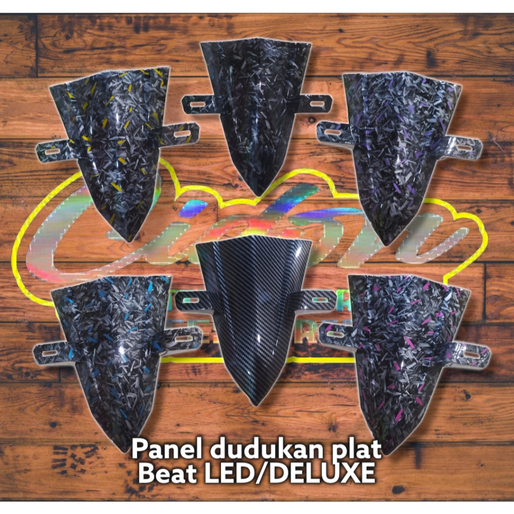 panel COVER dasi dudukan plat carbon WTP FORGED KEVLAR beat LED DELUXE STREEET 2020 2021 2022 2023 2