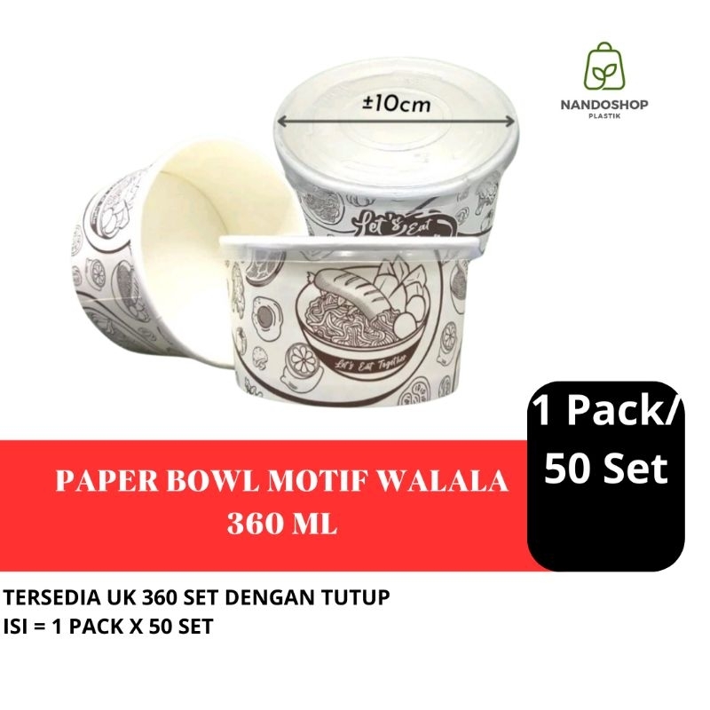 PAPER BOWL MOTIF WALALA 360 ML