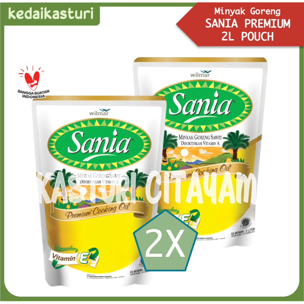 

Sania Premium 2 Liter x 2 Pouch Minyak Goreng - Twinpack
