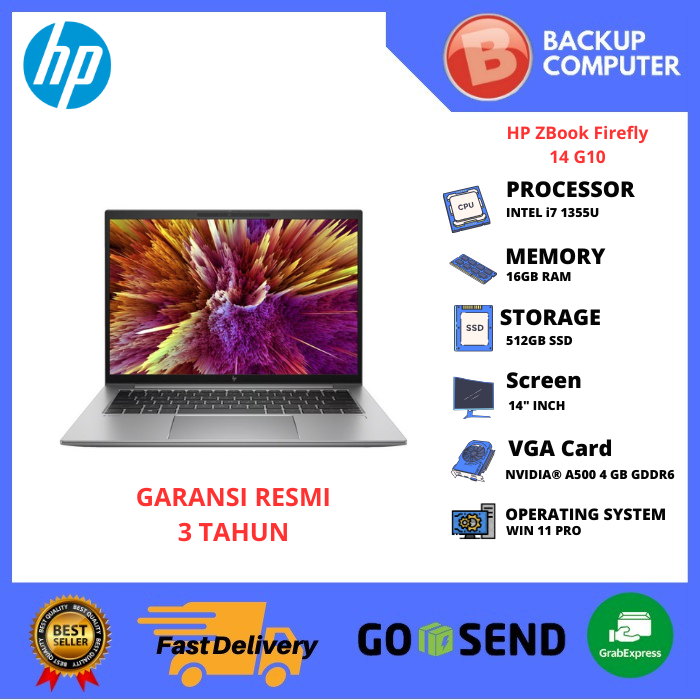 LAPTOP HP ZBook Firefly 14 G10 i7-1355U 16 GB/NVIDIA A500 4 GB