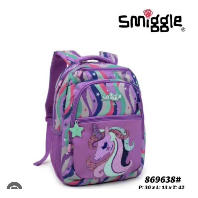 Tas smiggle unicorn purple original
