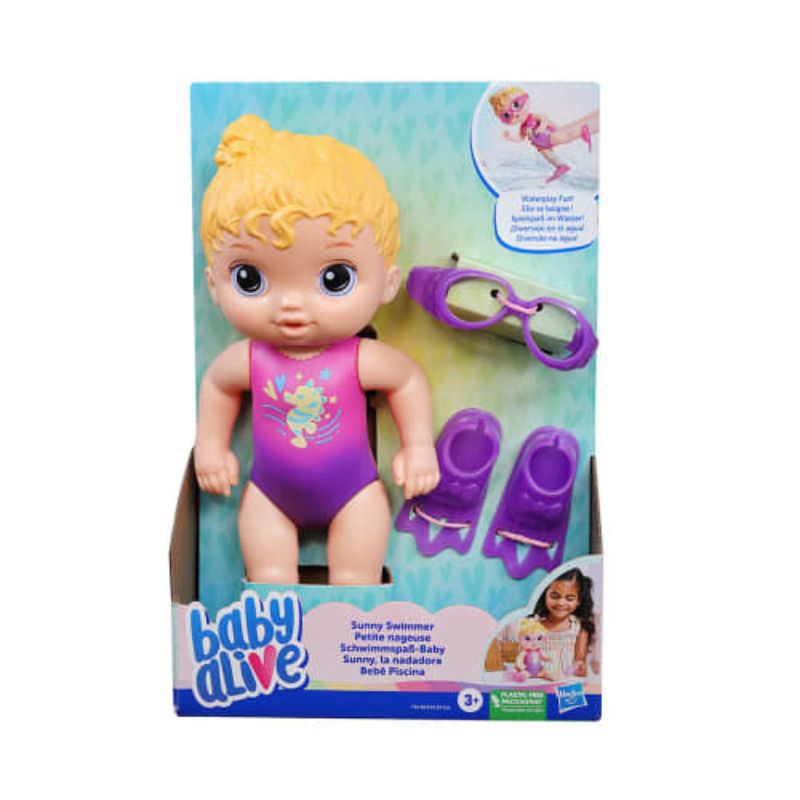 Baby Alive Boneka Bayi Sunny Swimmer Blonde F8140