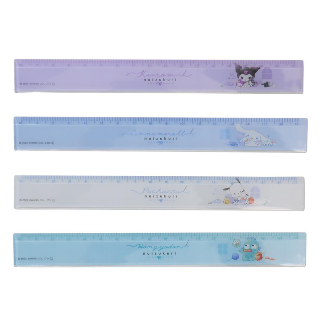 

Ruler Slim 17cm Sanrio Stuffed Dolls Kuromi Cinnamoroll Pochacco Hangyodon Nuizukuri Penggaris Garisan Limited Edition
