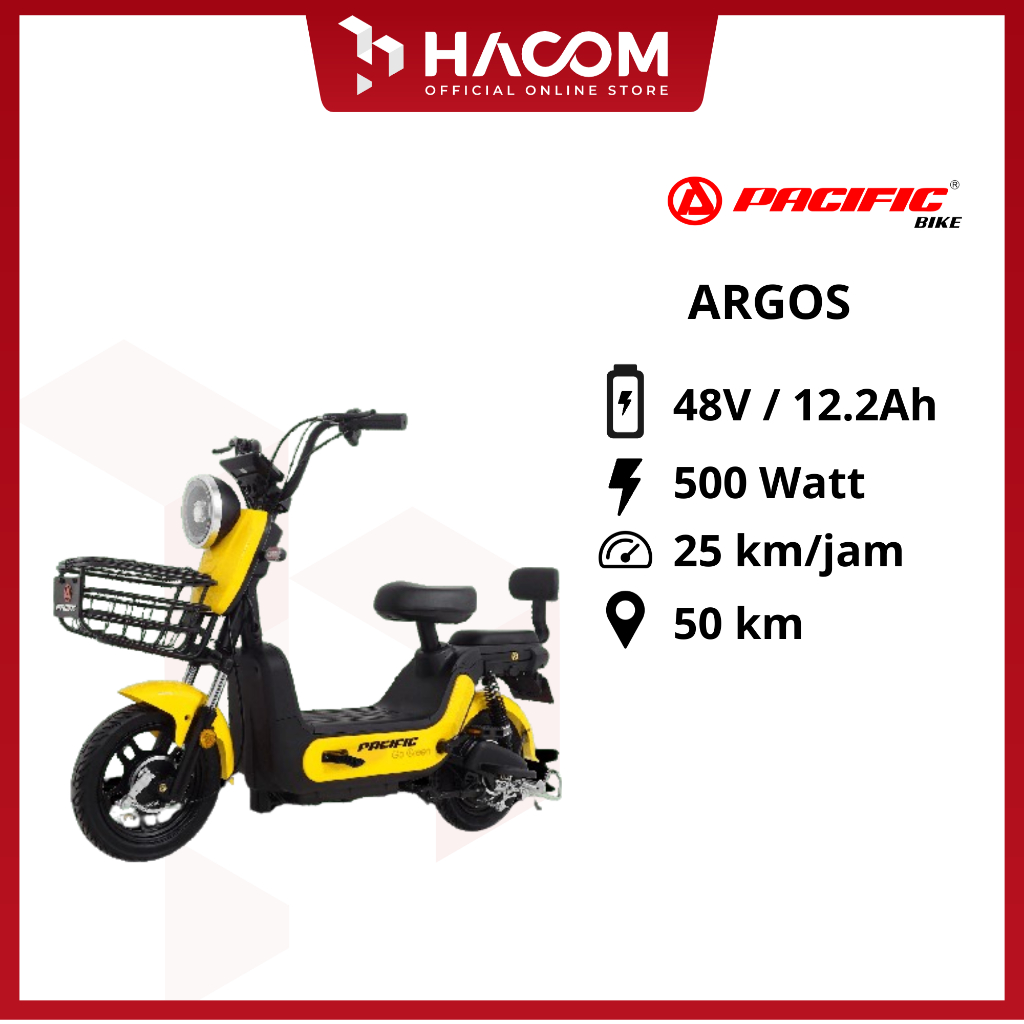 NEW SEPEDA LISTRIK PACIFIC ARGOS GARANSI RESMI