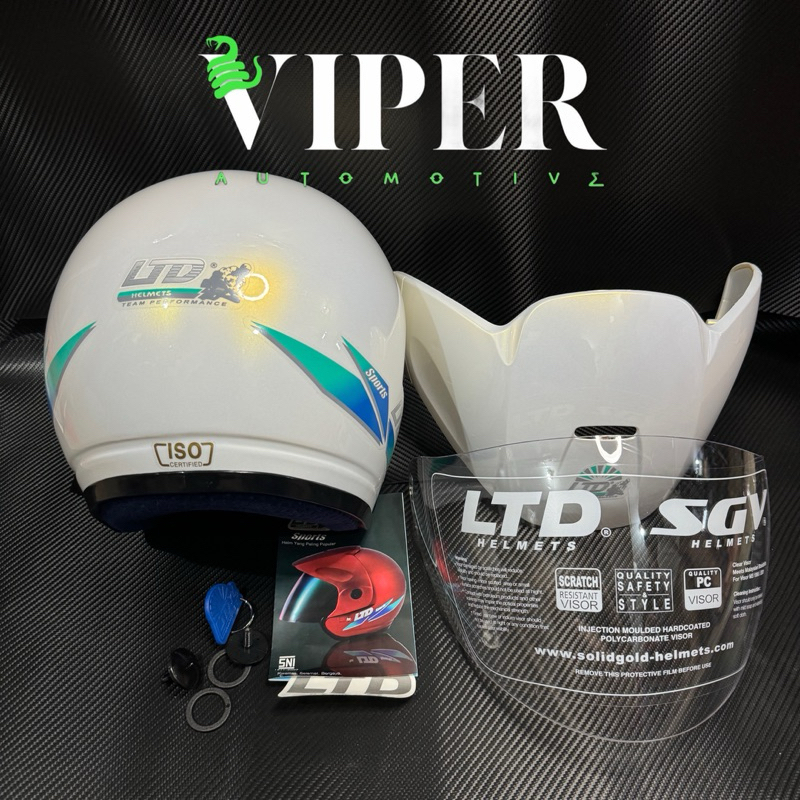 Helm LTD Sports Putih Mutiara Original Malaysia ISO SNI 100%