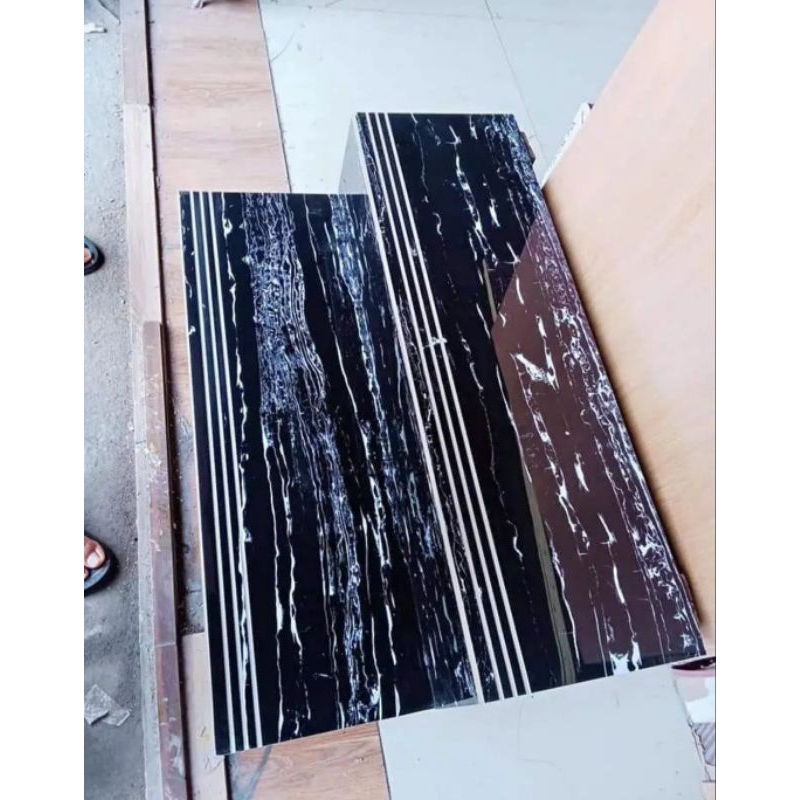 TANGGA GRANIT 30X90 20X90 HITAM MOTIF MARMER REQUEST UKURAN GRANIT PREMIUM
