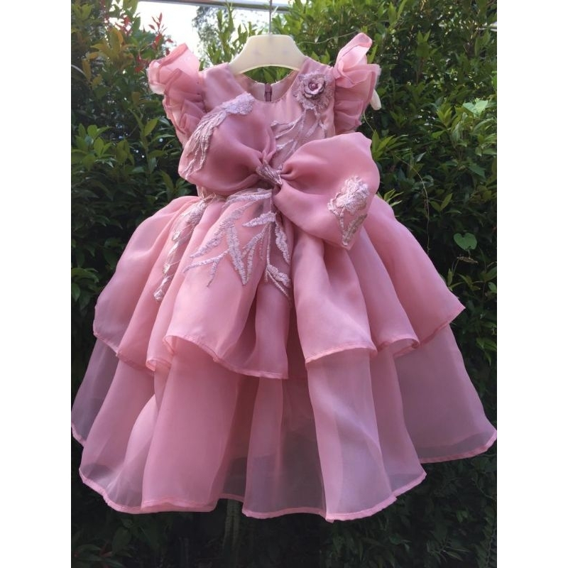 Gaun dress bayi gamis Pesta anak organza