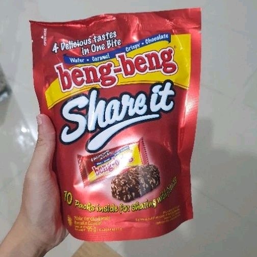 

Beng Beng SHARE IT Chocolate Coklat ( 10pcs x 9.5gr ) per pack.