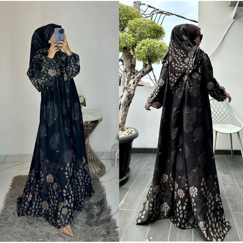 MELATI DRESS SET HIJAB|DRESS TERBARU|DRESS WANITA|DRESS SET HIJAB|GAMIS RAYON PREMIUM|GAMIS WANITA K