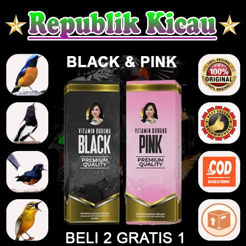 BLACK PINK Vitamin Burung Lomba ✧ Rahasia Settingan Burung Penambah Mental Tempur Daya Ingat Imunita