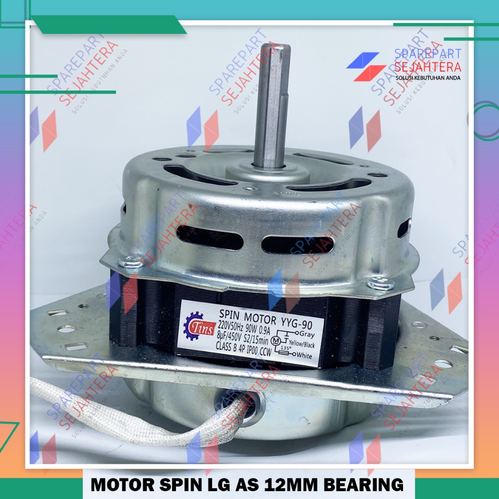 MOTOR DINAMO SPIN PENGERING MESIN CUCI 2 TABUNG LG AS 12MM GULUNGAN TEMBAGA 10 14 KG GULUNGAN TEMBAG