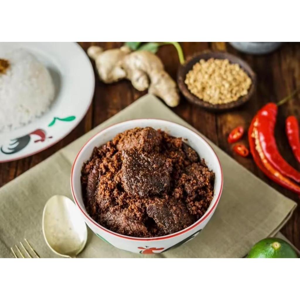 

Rendang Daging Asli Padang - Rendang Minang Bpom Halal Mui - Rendang Lamak Bana Free Gift Dan Full Topping Lamak