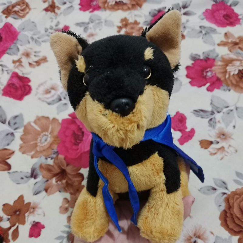 Boneka rotweiller dog mascot