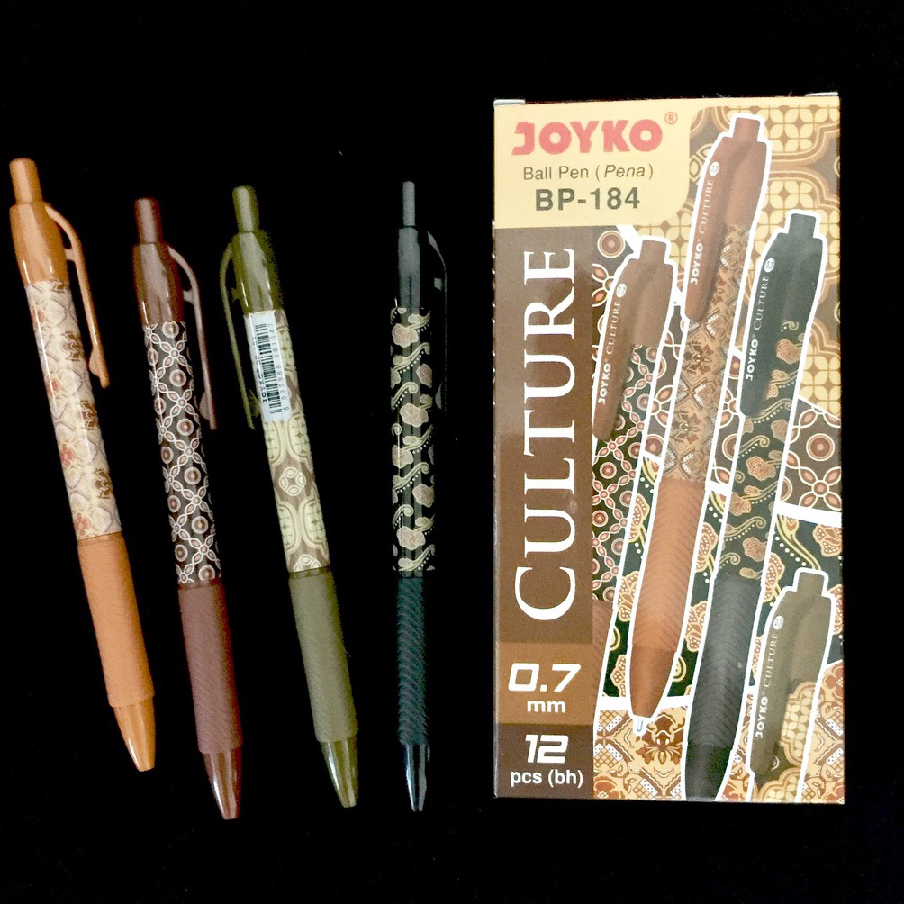 

Terlaris 1 LUSIN Pulpen Joyko Culture Batik 184 TCV