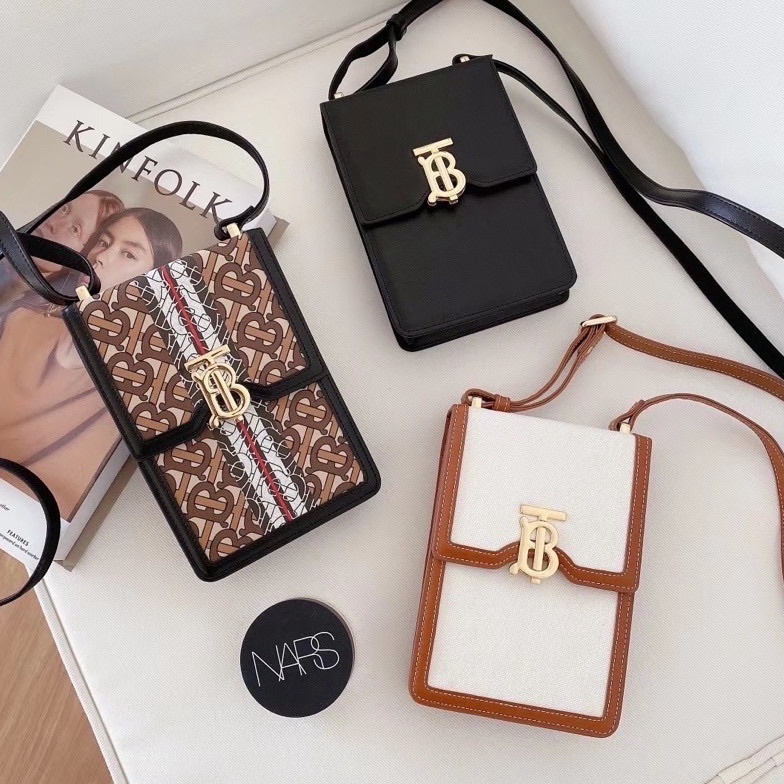 Suah REAY Tas burberry puh tali Puh Hp Small Brane Leather Bag QKJ