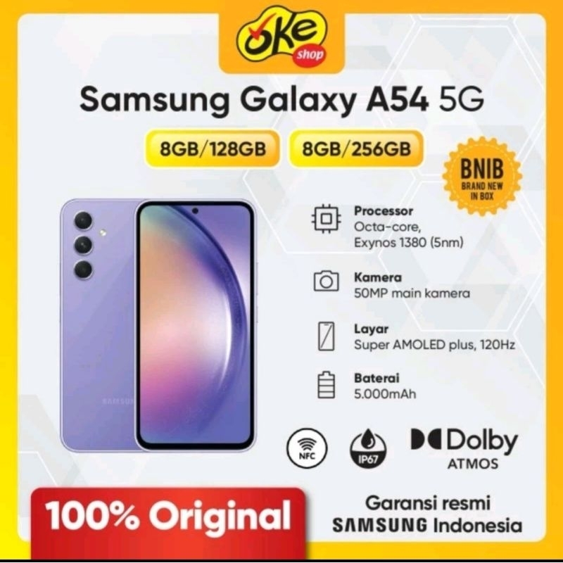 Samsung Galaxy A54 5G 8/128GB 8/256GB - Garansi Resmi