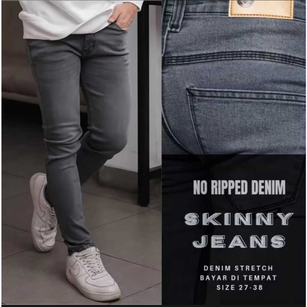Celana Jeans Panjang Pria Abu Abu / Celana Jeans Panjang Pria Dewasa / Celana Jeans Pria Panjang / C