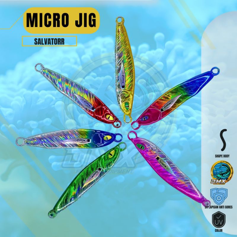 MICRO JIG  7 10 15 20 GRAM MICRO JIG UMPAN PANCING CASTING METAL JIG SALVATOR cpy MICRO JIG MICRO JI