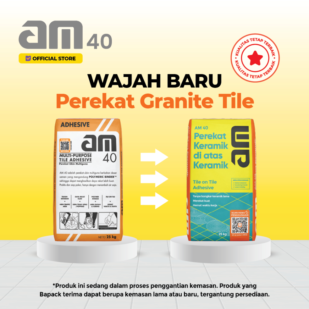 AM Mortar AM 40 - Perekat Keramik Di Atas Keramik kemasan25kg