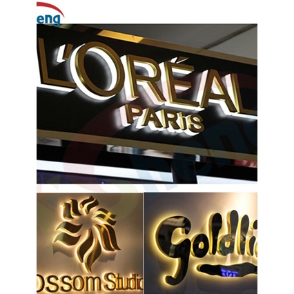 Huruf Timbul 3D LED/NONLED  CUSTOM Menyala - Letter Timbul Stainless + Akrilik Backlight