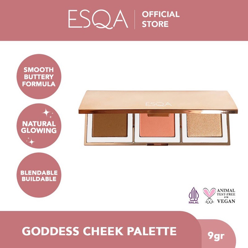 ESQA Trio Goddess Cheek Palette - Athena