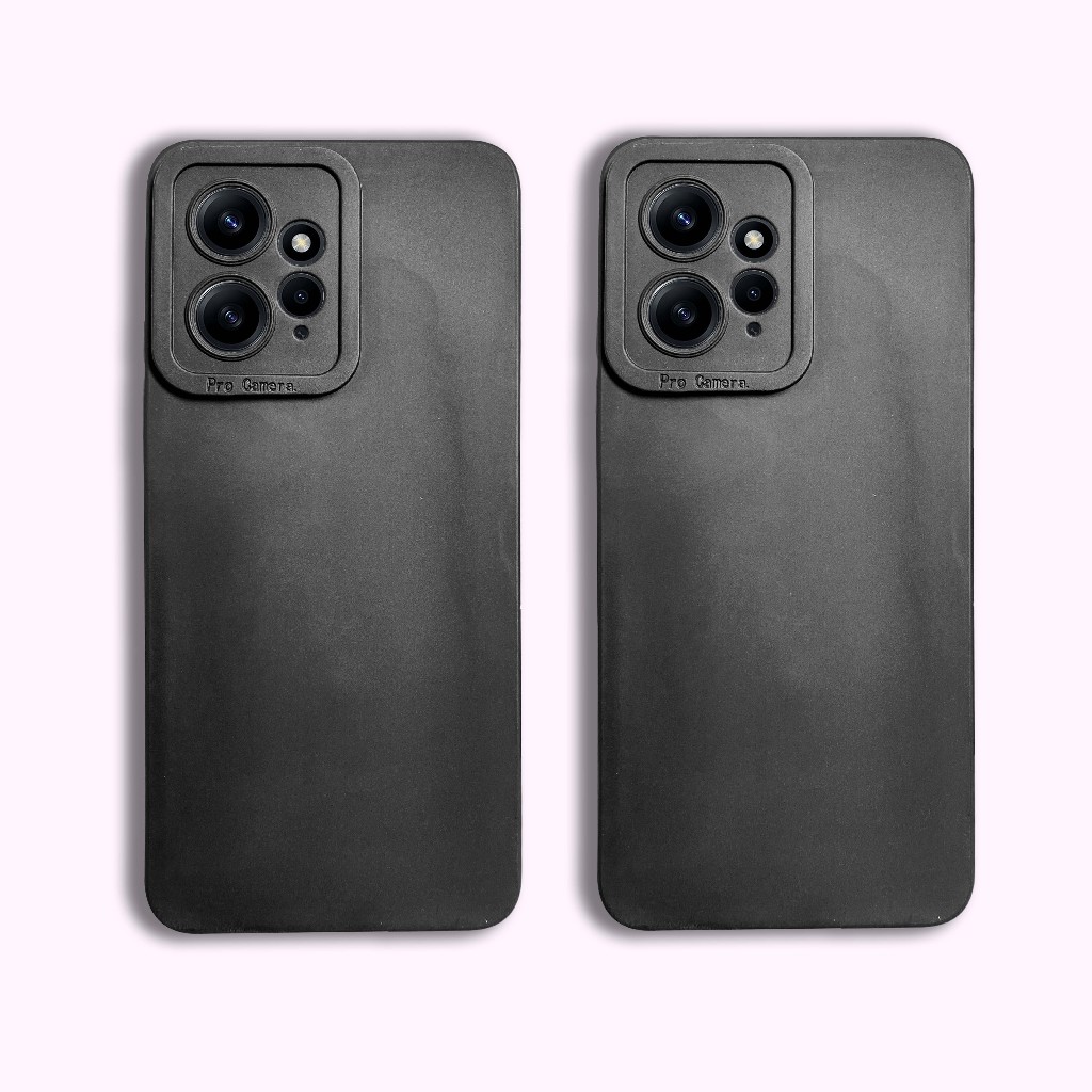 Case Pro Camera Redmi 13C 12C 10A 10C 9A 9C 9T Note 12 11 10 9 8 7 5 Pro Casing Hitam Polos