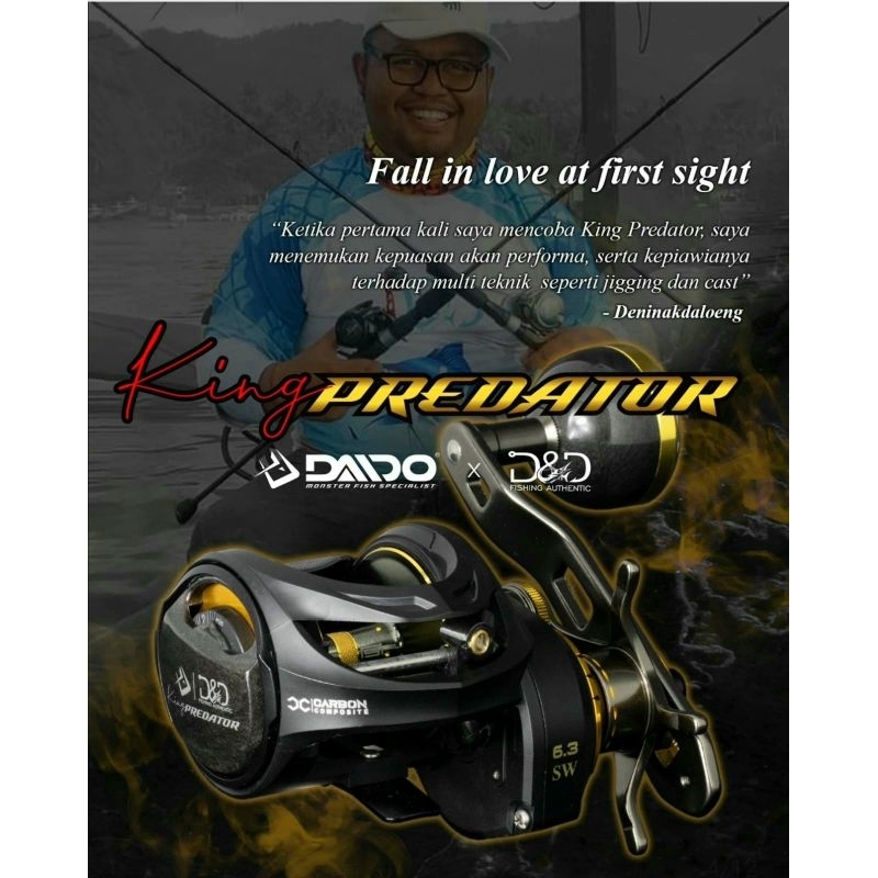 Reel DAIDO KING PREDATOR 300L limited edition (Daido Fishing Team × Deni Nak Daloeng)