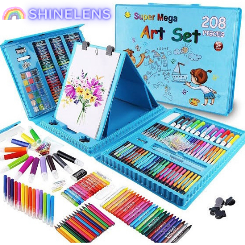 

Crayon Set 208 Pcs/ Children Drawing Set crayon kaldo ultah kado lebaran Ready Stok