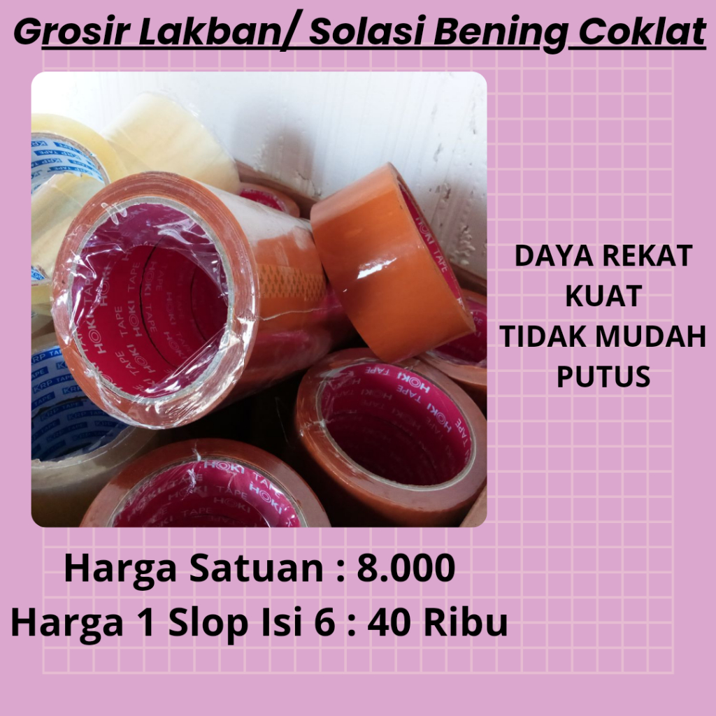 

Lakban Bening Isolasi Selotip Clear Daya Lengket Kuat Dan Tahan Lama