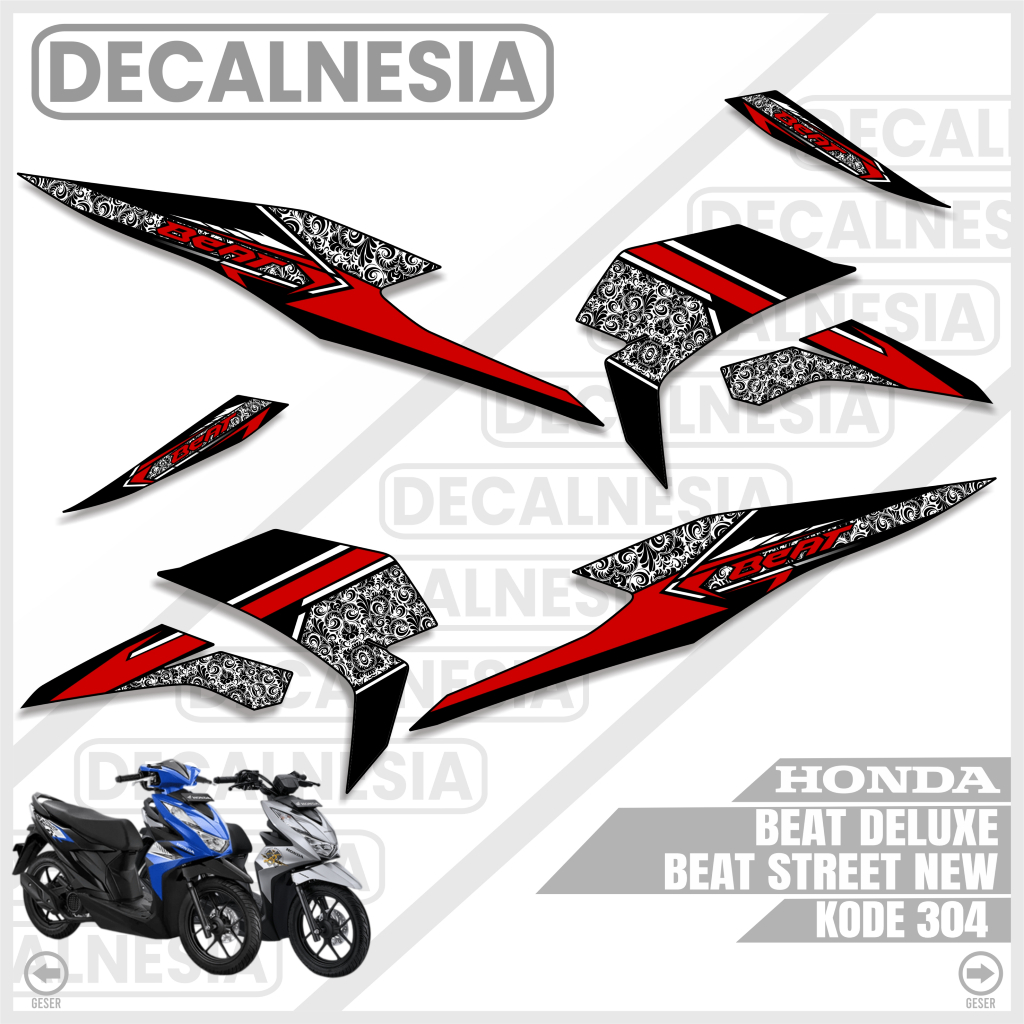 Striping Stiker Motor Beat Deluxe 2021 2022 2023 2024 CBS ISS Street New Honda Variasi Modifikasi Si