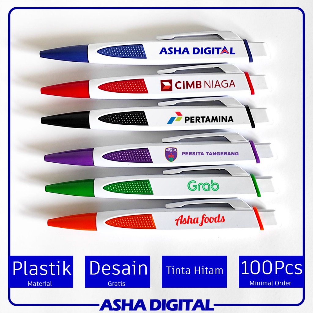 

Pulpen Gepeng Promosi Souvenir | Bolpoin Custom Logo Tulisan | Pen Print UV | Pena Lucu Warna Warni | Cetak Ballpoint | Asha Digital